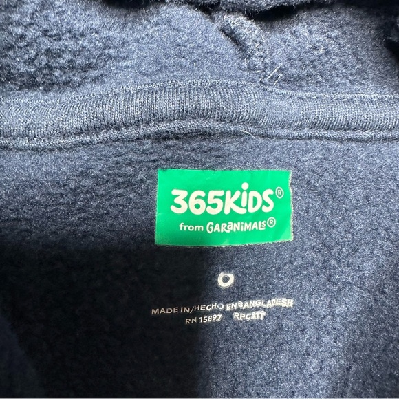 360 Kids Monster Sweatshirt Blue & Yellow Zippered Mouth Size 6 - Picture 7 of 16